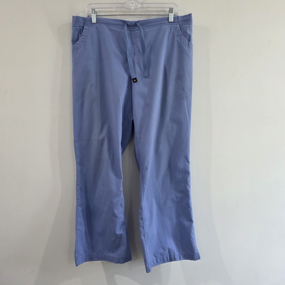 Carhartt Womens Scrub Bottoms Size XL Blue Medical Nurse Career
